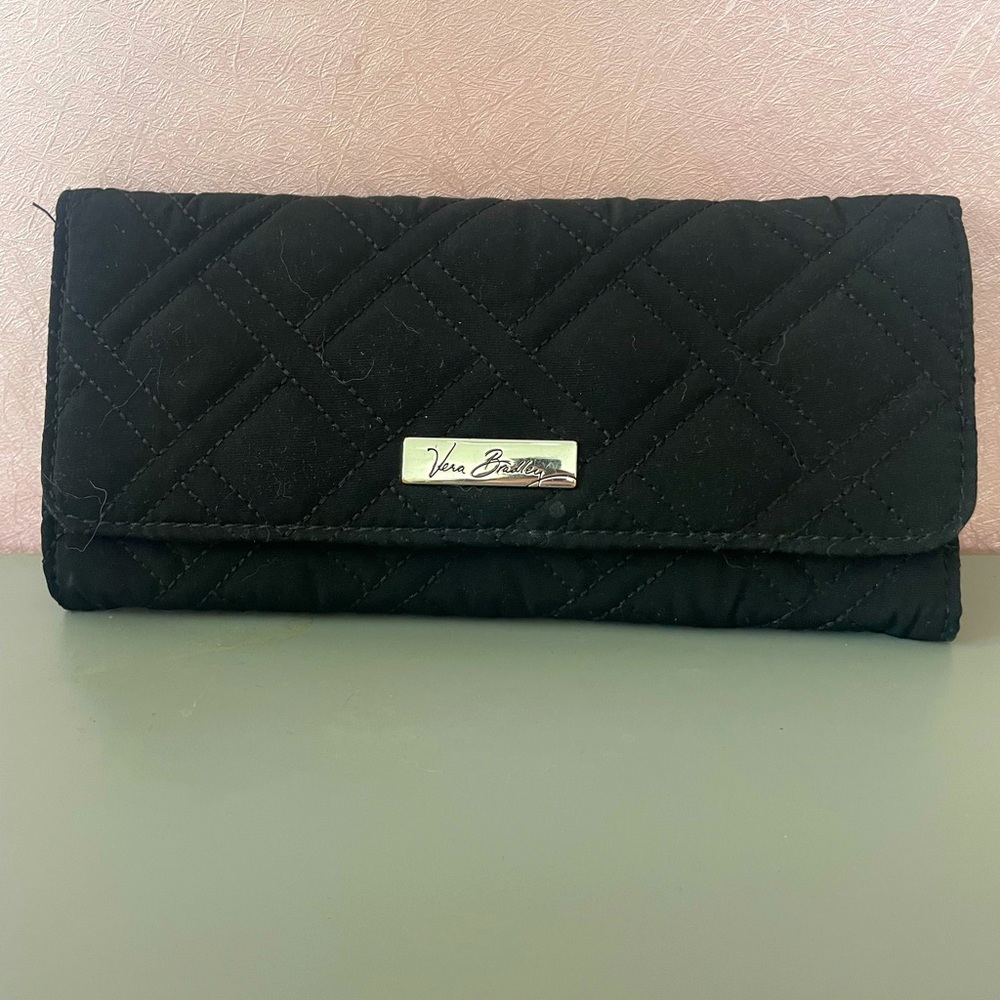 Vera Bradley Trifold Black Wallet